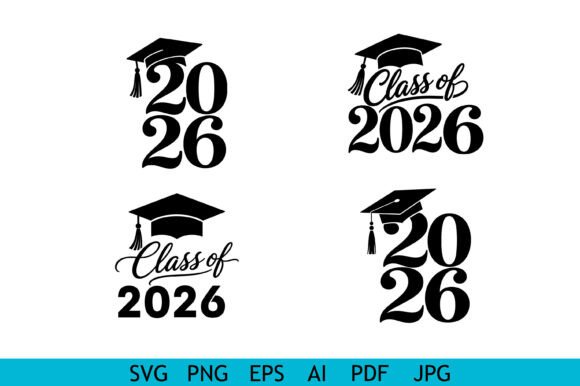 Class of 2026 Graduation Graphics for Crafts