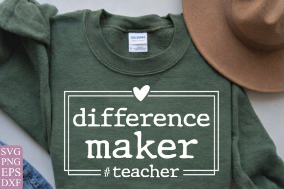 Difference Maker Teacher SVG for T-Shirt Graphics