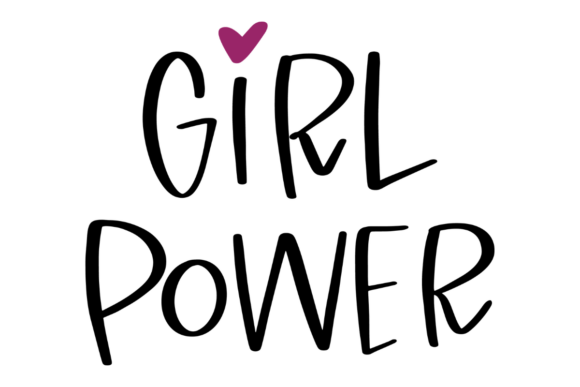 Girl Power Heart: Graphics for Crafts & Web