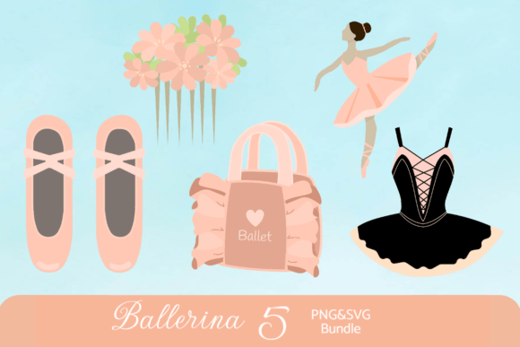 Graceful Ballerina Clipart for Graphics & Crafts