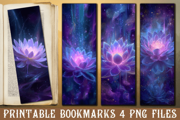 Magic Galaxy Flower Bookmark: Graphics for Crafts