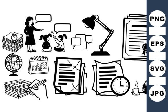 Office Documents Vector Pack: Graphics for Crafts
