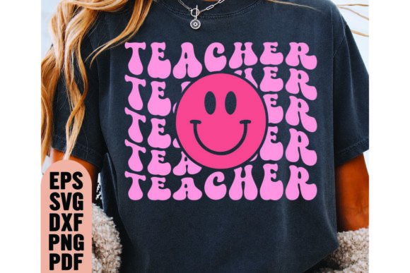 Retro Teacher SVG Graphics for T-Shirt Designs