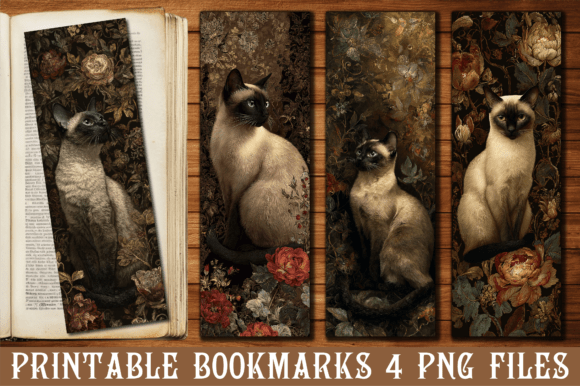 Reviewing the Vintage Siamese Cat Rose Bookmark Design