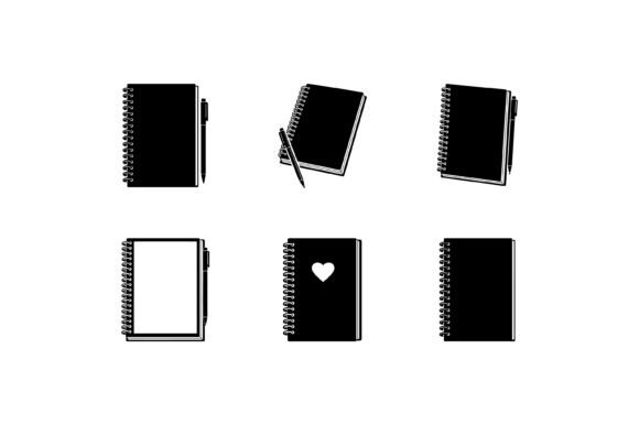 Spiral Notebook Icon Set: Graphics for Crafts