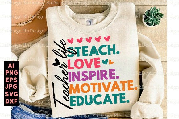 Teacher Appreciation Svg Graphics for T-Shirt Designs